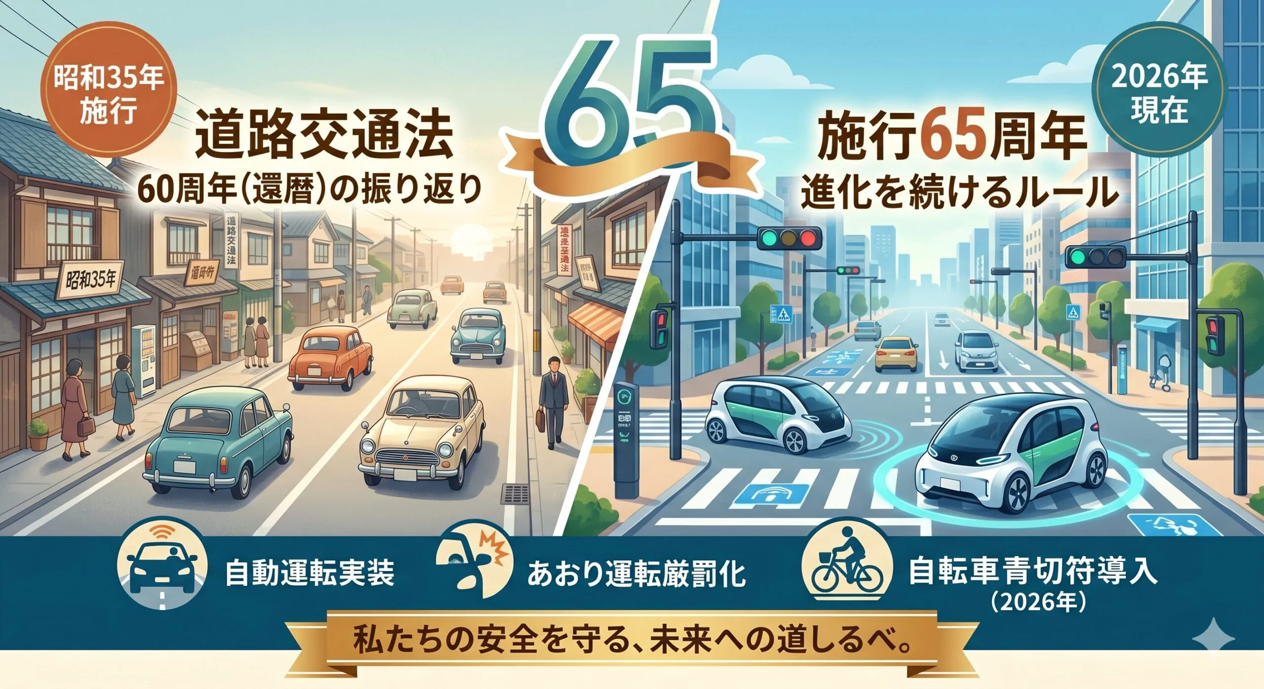 【進化を続ける法律】道路交通法施行から65年