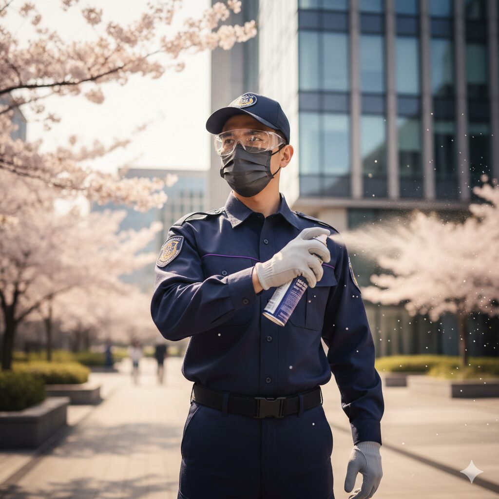 【現場のプロ直伝】春の安全を守る！警備員のための本気の「花粉症対策」