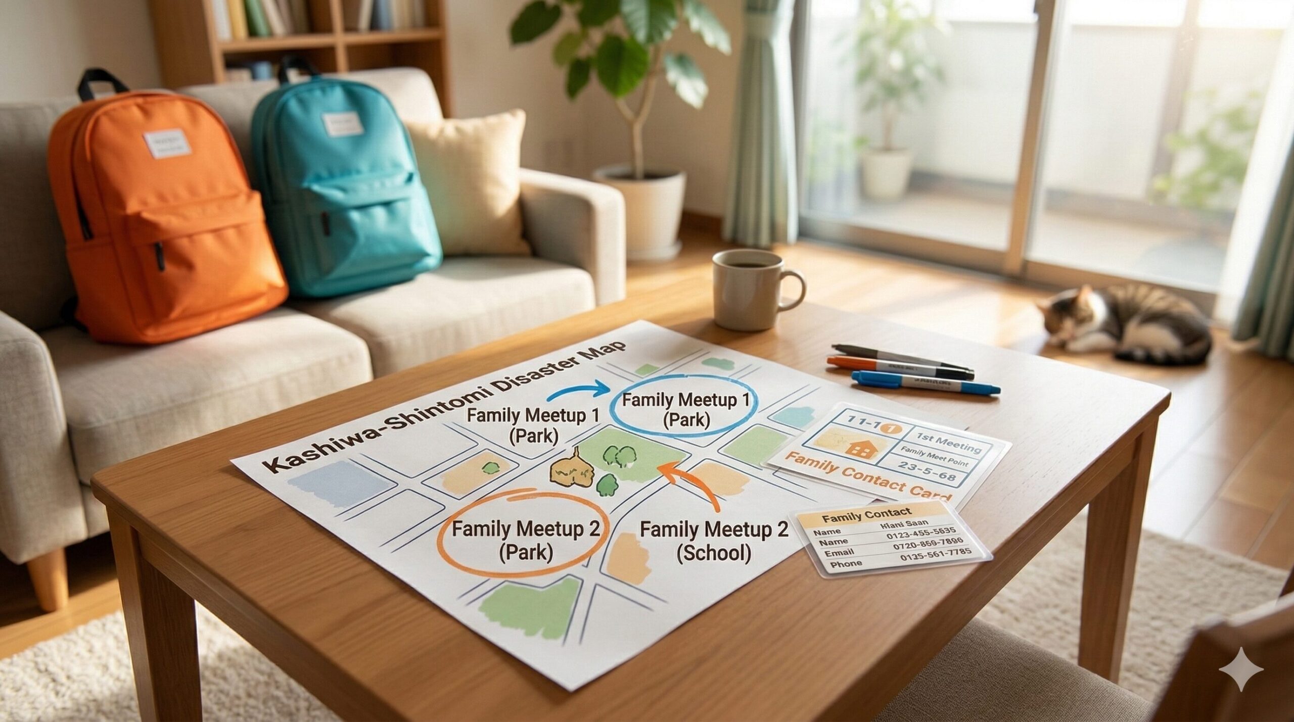 手書きの防災マップ