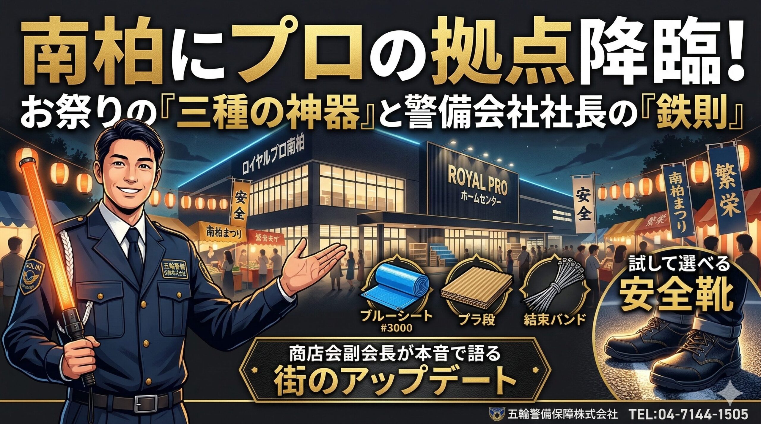 南柏2丁目にロイヤルプロ誕生！商店会副会長と警備会社社長が語る『街が変わる』期待感