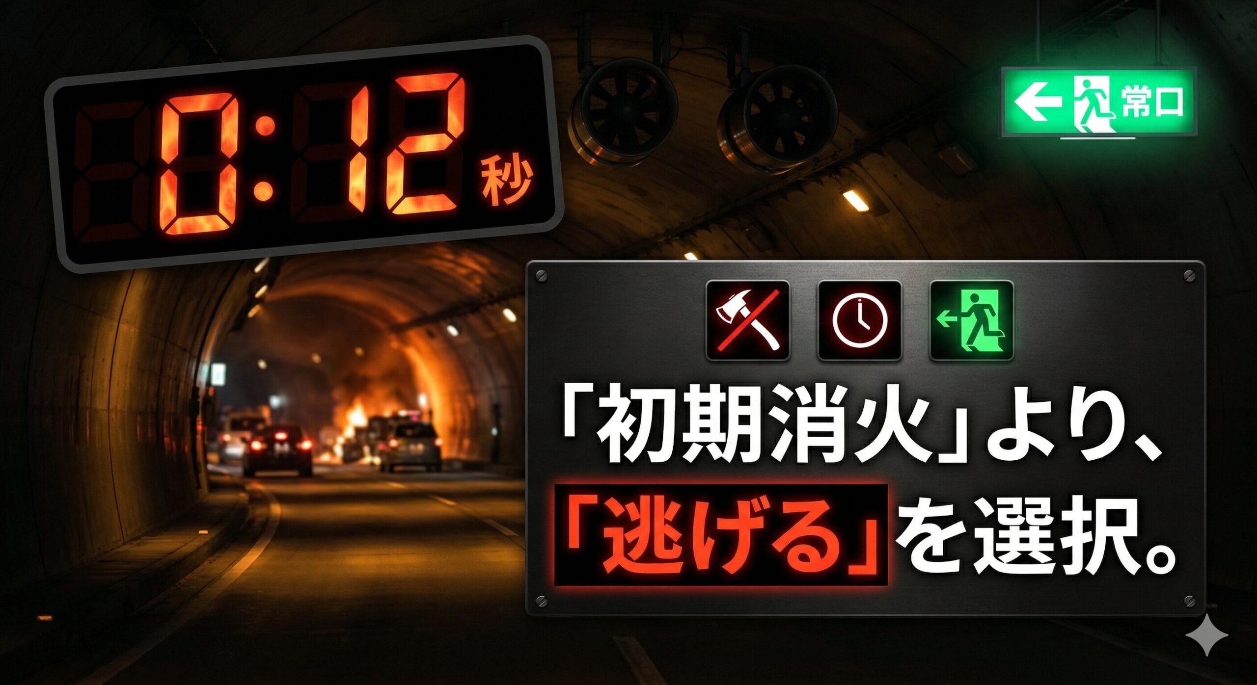 高速道路のトンネルで火災に遭遇したら？「初期消火」より大切なこと