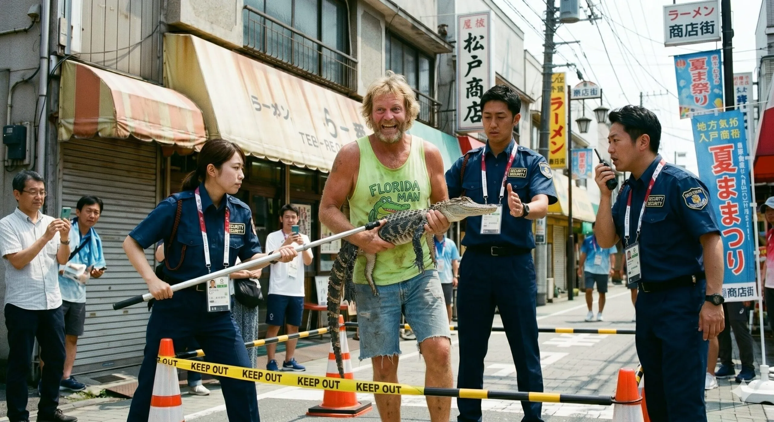 柏・松戸の街中で不審者に冷静に対処する五輪警備保障のプロチーム