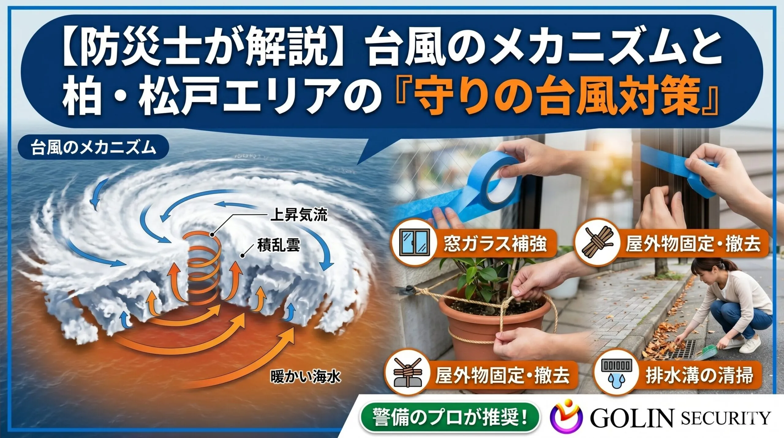 台風のメカニズムと、柏・松戸エリアで今すぐ実践すべき「守りの台風対策」