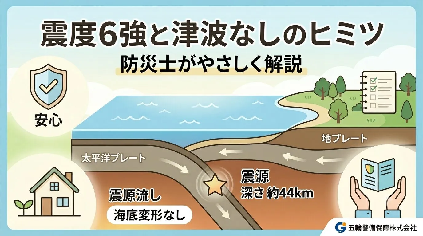 なぜ岩手県沖で震度6強なのに津波なし？能登との違いを防災士が解説