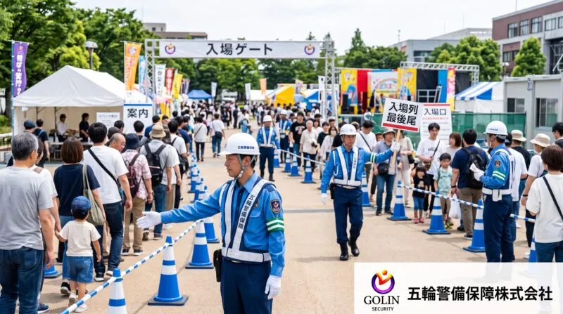 我孫子市内のイベント会場における来場者動線確保・入場ゲート列整理・群衆事故防止業務
