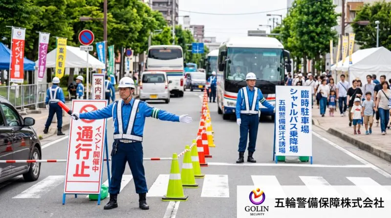 イベント開催に伴う我孫子市内周辺道路の車両通行規制・シャトルバス乗降場での安全誘導業務