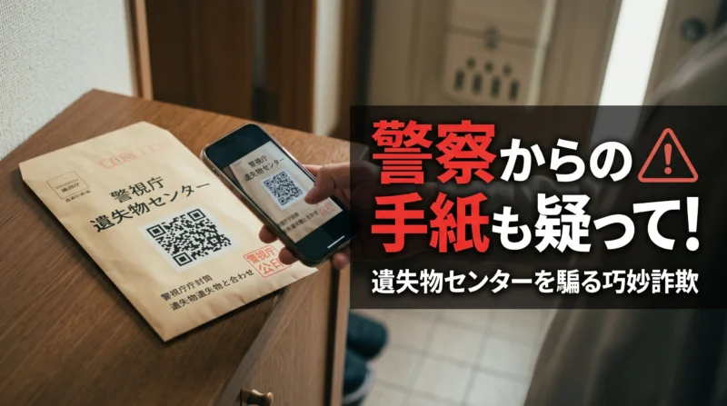 【柏・松戸の防犯情報】遺失物センターを装う手紙・QRコード詐欺に注意！警備会社が教える見分け方と対策