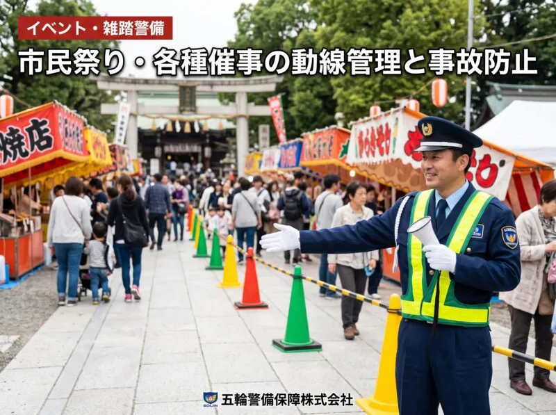 イベント・雑踏警備 市民祭り・各種催事の動線管理と事故防止