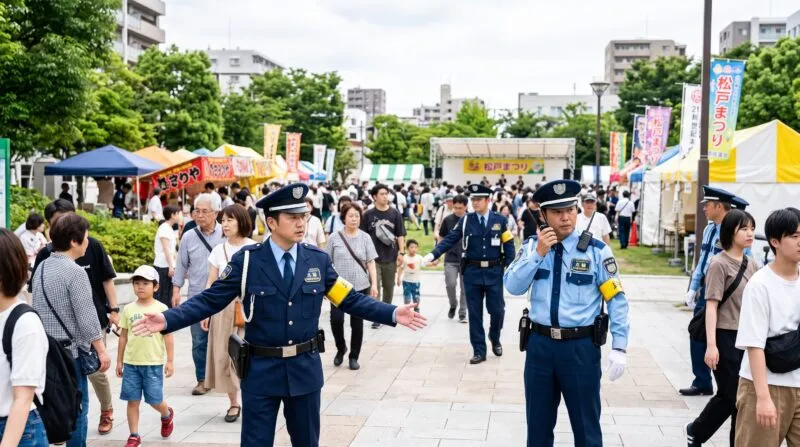 松戸まつりや21世紀の森と広場の地域イベント・大規模興行を守る五輪警備保障のイベント雑踏警備体制